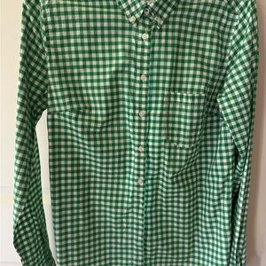 GAP Green Plaid Casual Men's Shirt